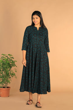 Collection of Cotton Bagh print dress in a gallery layout