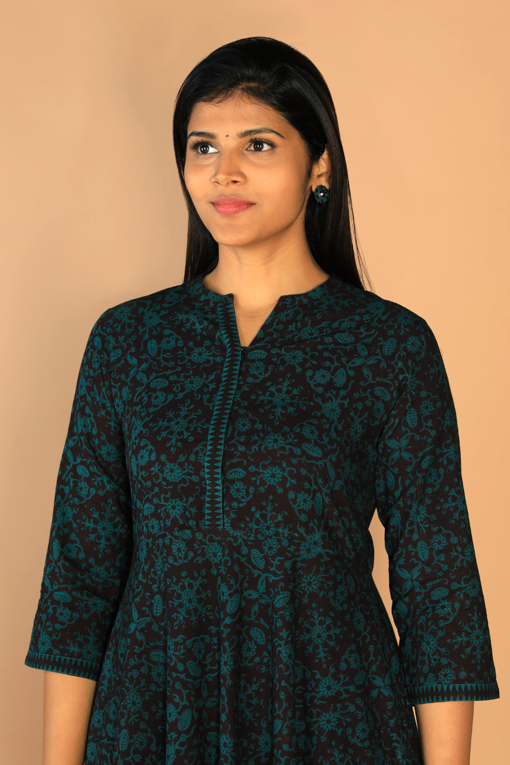 Collection of Cotton Bagh print dress in a gallery layout