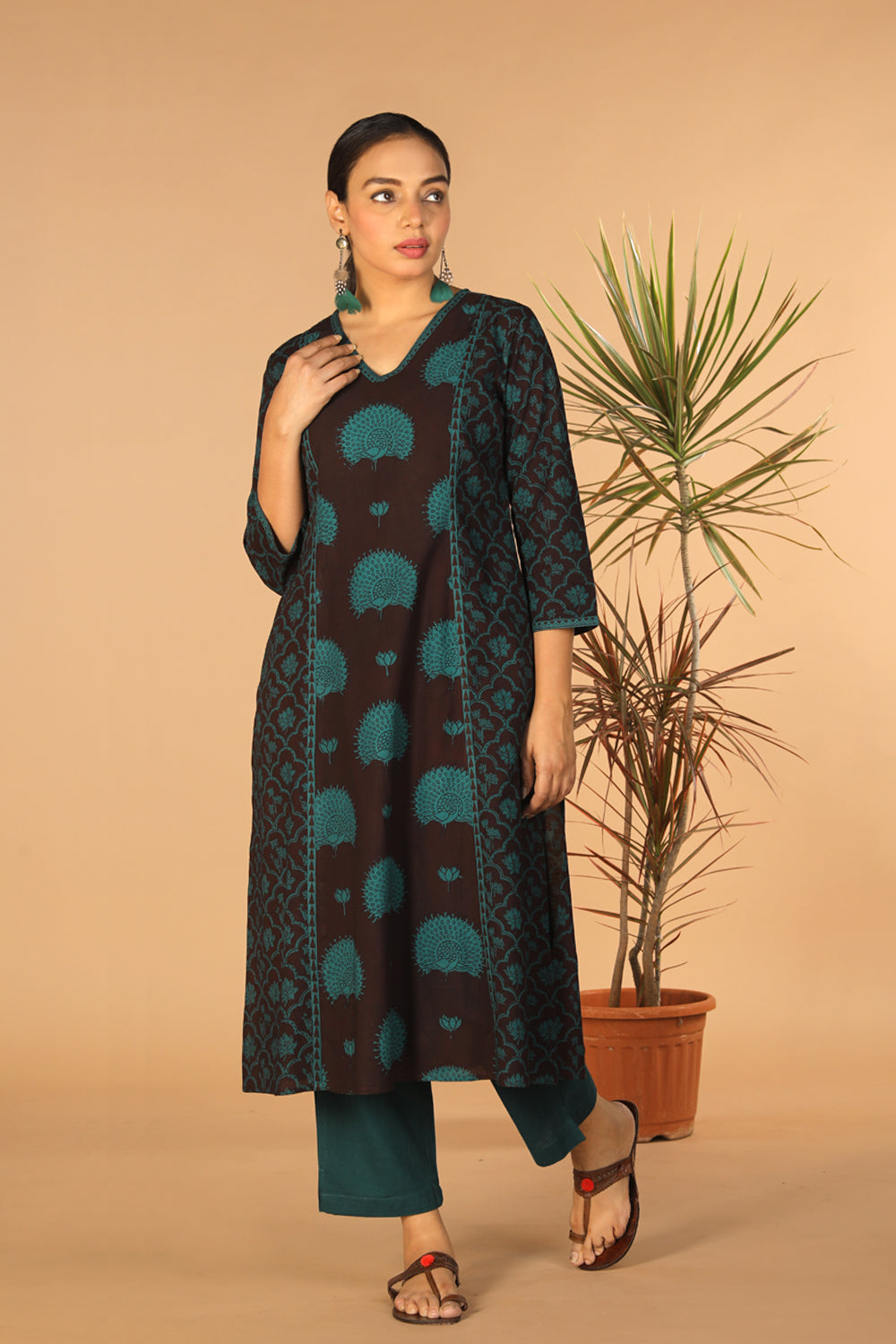 Collection of Paneled cotton bagh kurti in a gallery layout