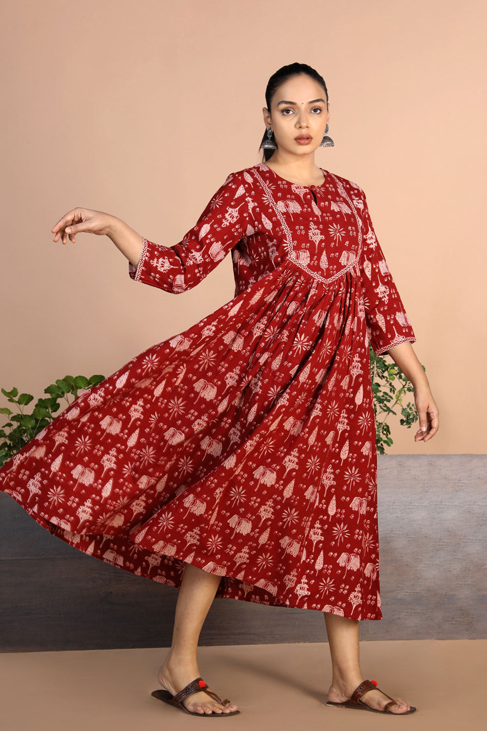 Bagh Handblock printed Dress