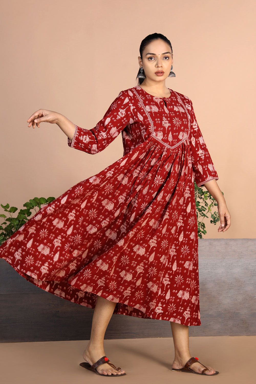 Image of Bagh Handblock printed Dress