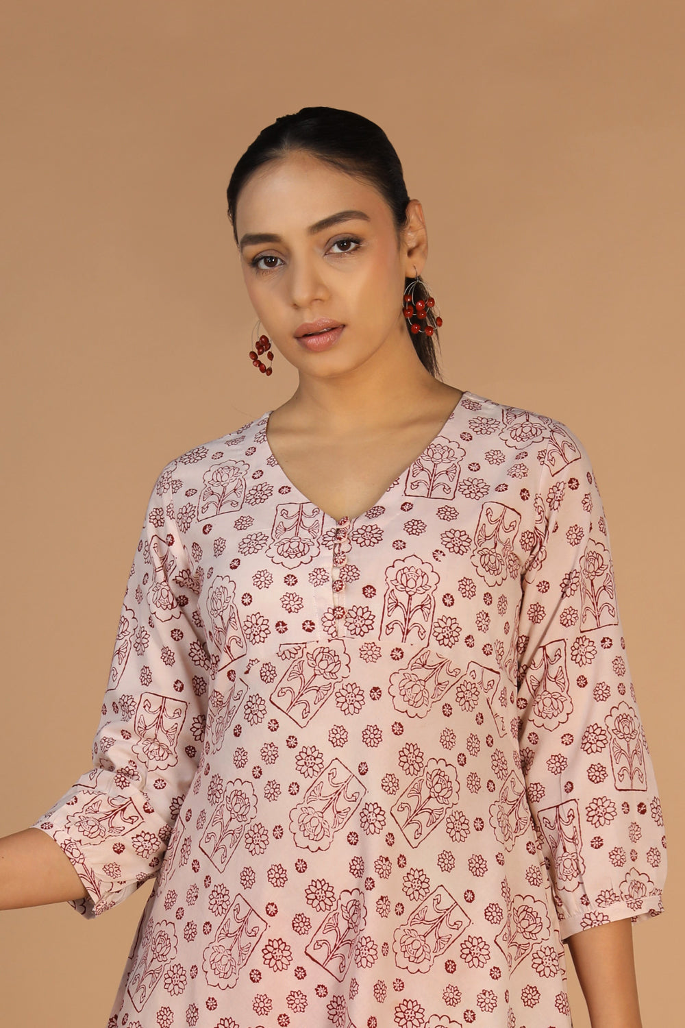 Bagh handblock printed flared cotton dress