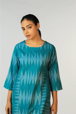 Image of Cotton Pochampally Ikat kurti