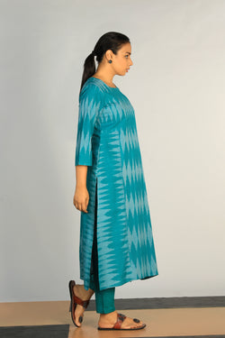 Image of Cotton Pochampally Ikat kurti