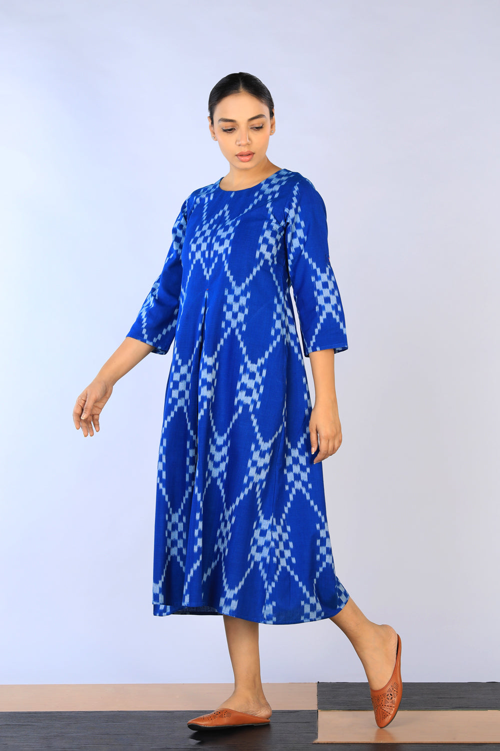 Handwoven Cotton Pochampally Ikat Dress