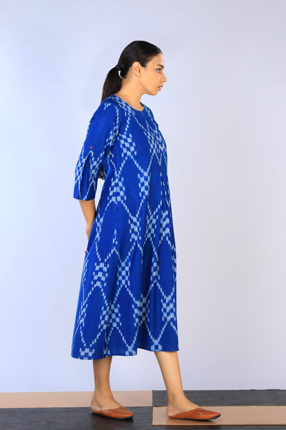 Handwoven Cotton Pochampally Ikat Dress