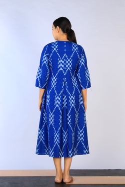 Image of Handwoven Cotton Pochampally Ikat Dress