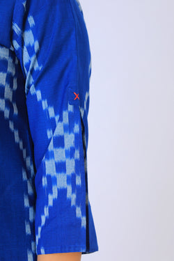 Image of Handwoven Cotton Pochampally Ikat Dress