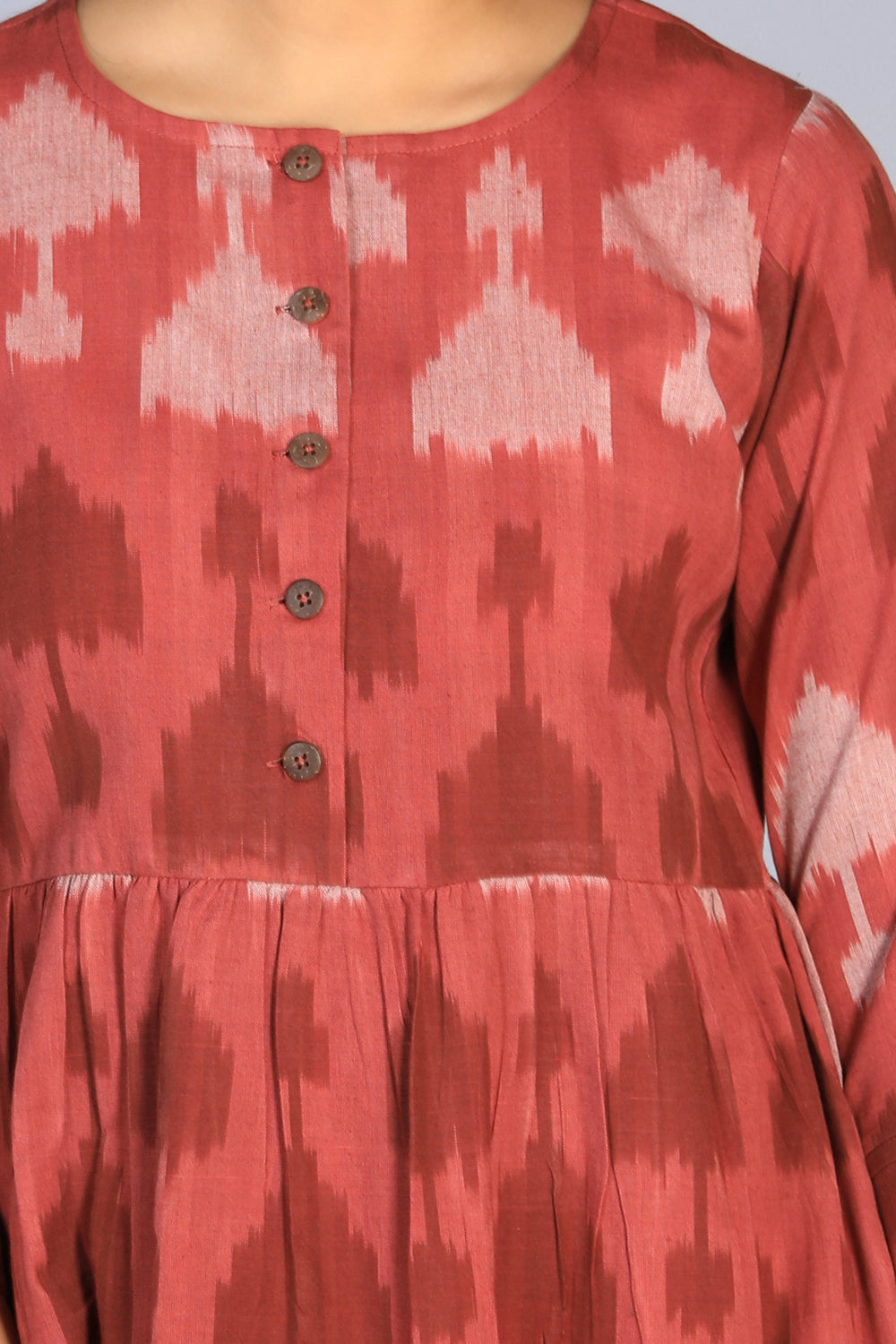 Image of Handwoven cotton Pochampally Ikat dress