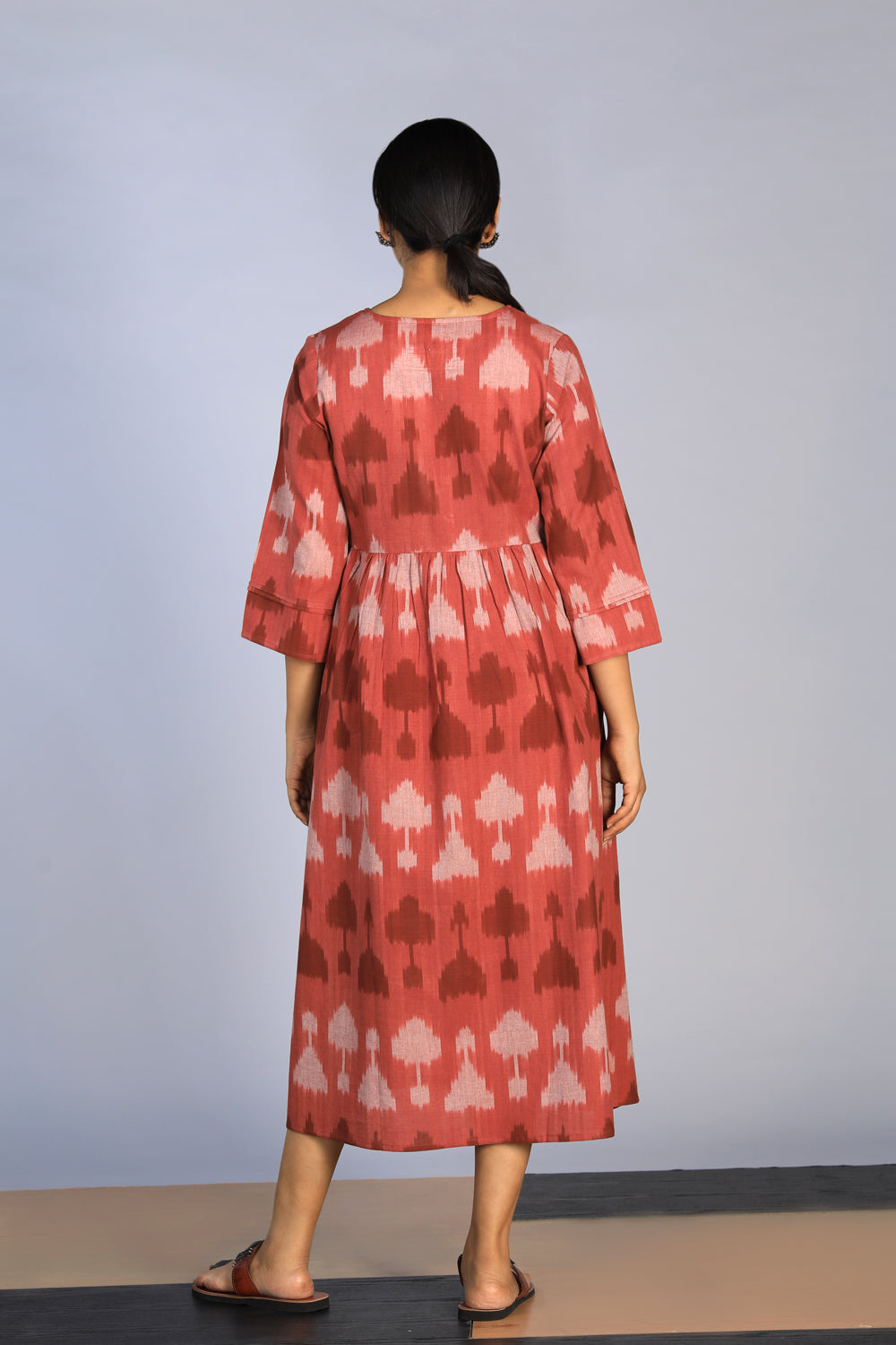 Image of Handwoven cotton Pochampally Ikat dress