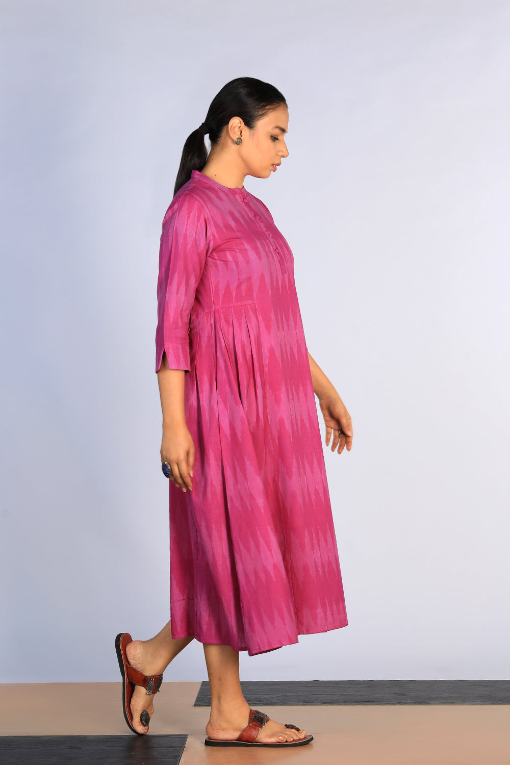 Collection of Cotton Pochampally Ikat dress in a gallery layout