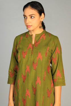 Image of Cotton Pochampally Ikat kurti