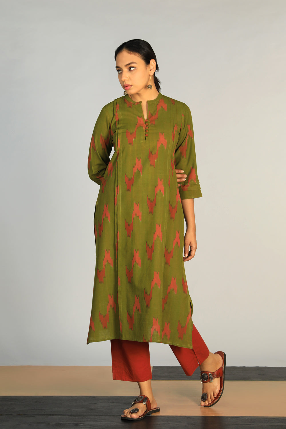 Cotton Pochampally Ikat kurti