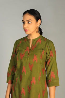 Image of Cotton Pochampally Ikat kurti