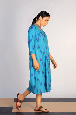 Collection of Cotton Pochampally Ikat kurti in a gallery layout