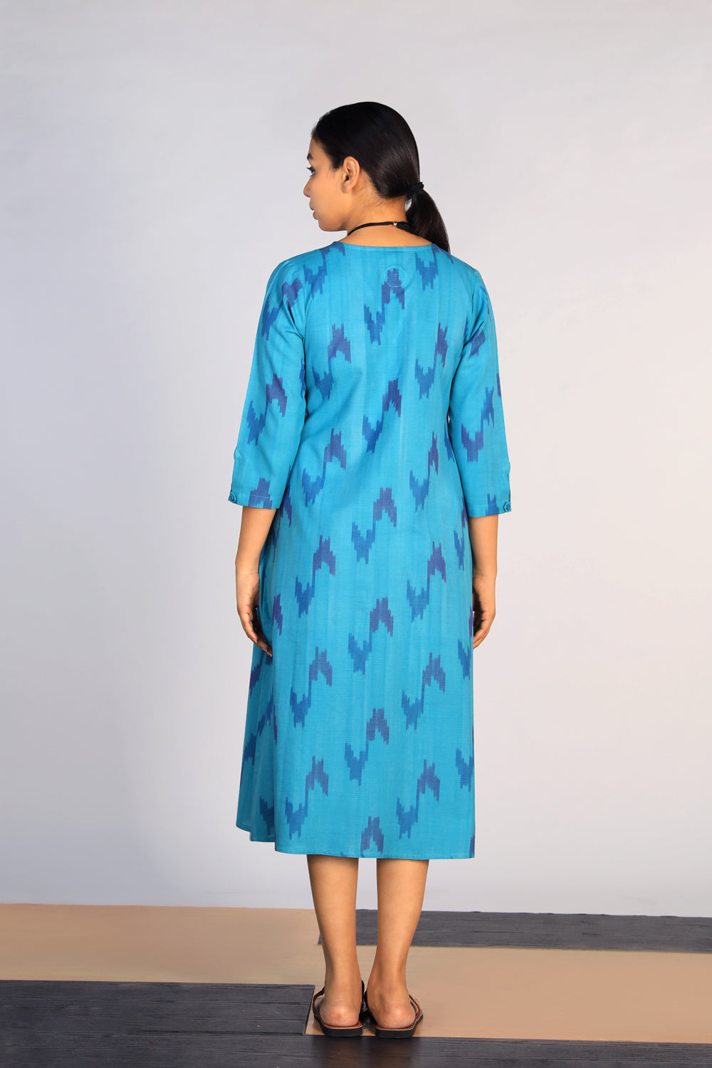 Collection of Cotton Pochampally Ikat kurti in a gallery layout