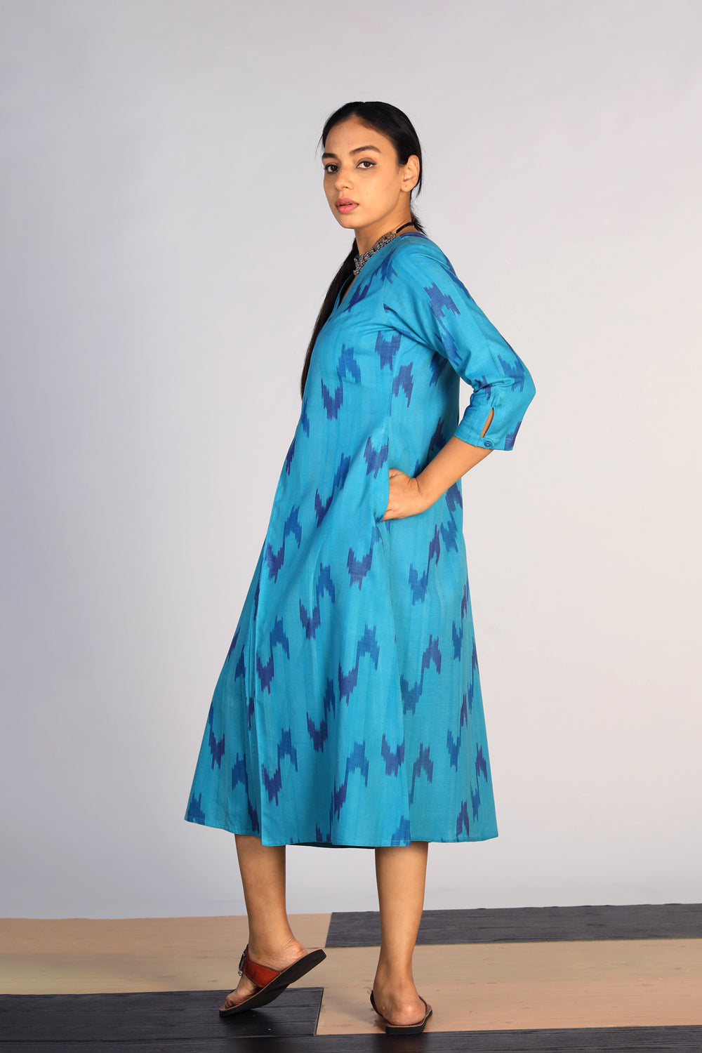 Image of Cotton Pochampally Ikat kurti
