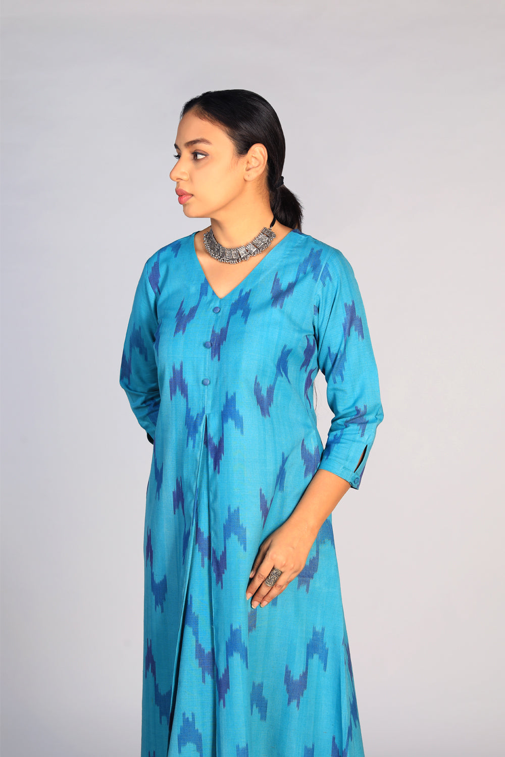 Image of Cotton Pochampally Ikat kurti