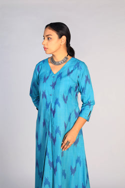 Collection of Cotton Pochampally Ikat kurti in a gallery layout