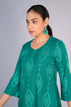 Image of Cotton Pochampally Ikat Kurta