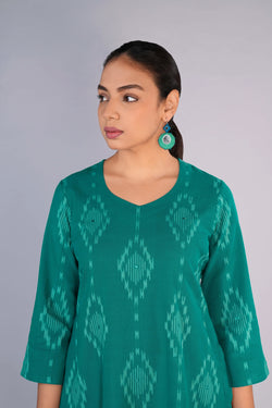 Image of Cotton Pochampally Ikat Kurta