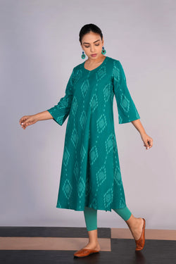 Image of Cotton Pochampally Ikat Kurta