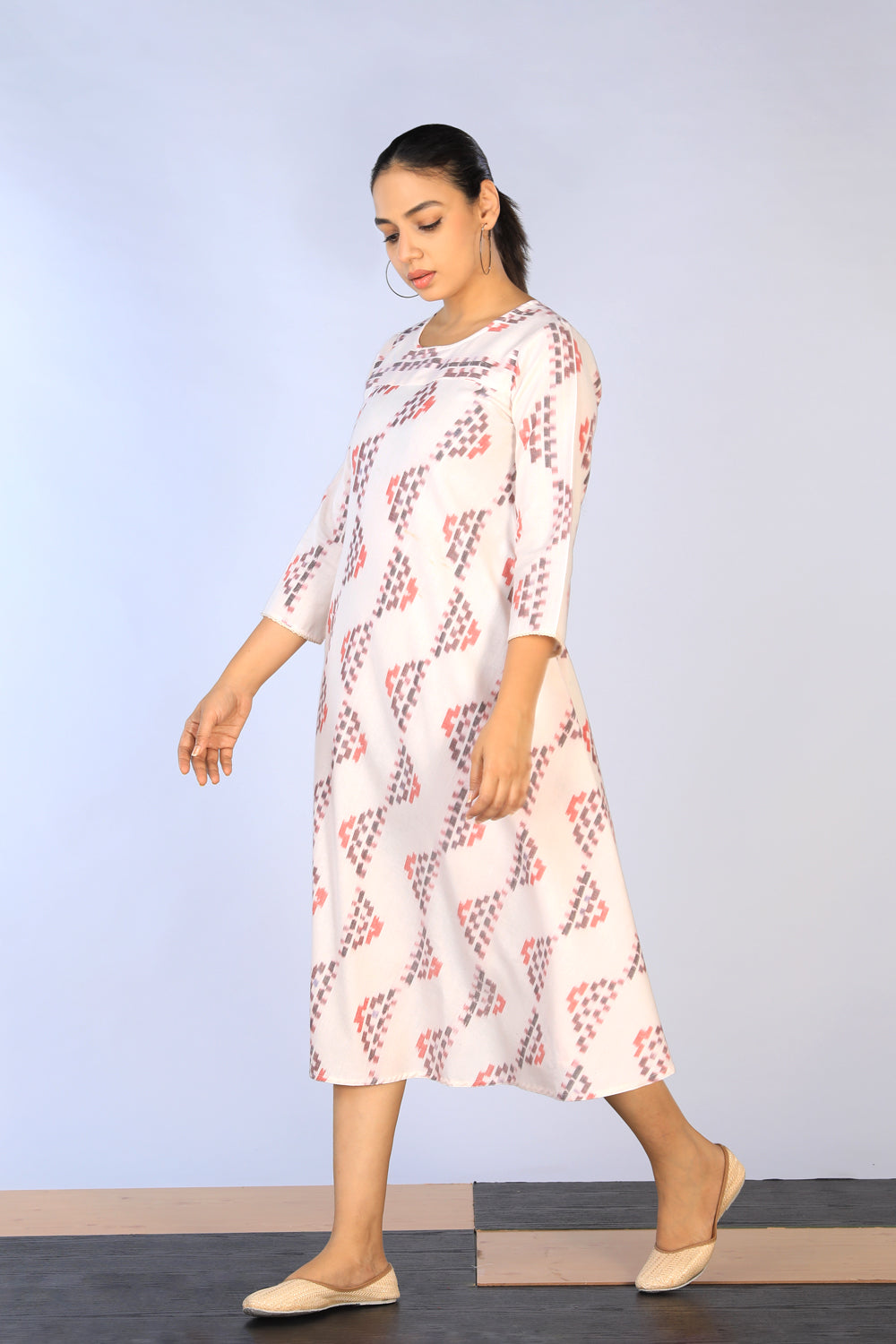 Image of Cotton Pochampally Ikat Dress