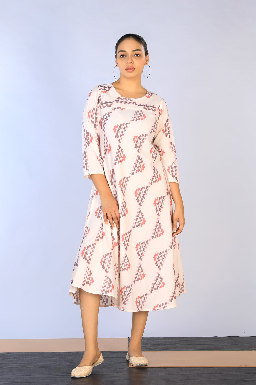 Image of Cotton Pochampally Ikat Dress