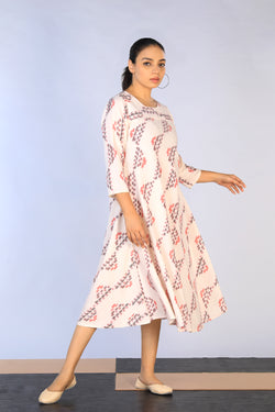 Collection of Cotton Pochampally Ikat Dress in a gallery layout