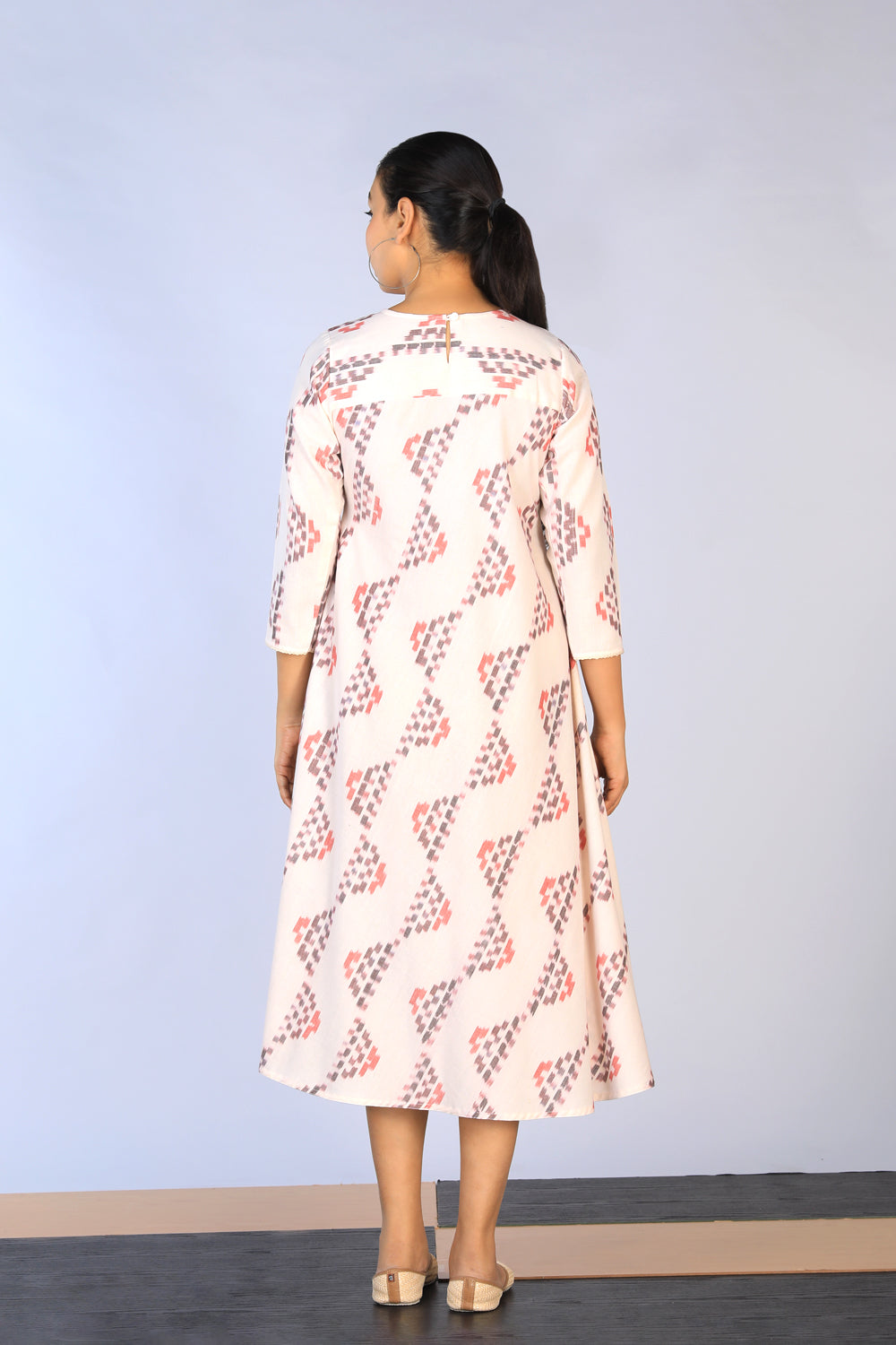 Collection of Cotton Pochampally Ikat Dress in a gallery layout