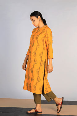 Collection of Cotton Pochampally Ikat kurti in a gallery layout