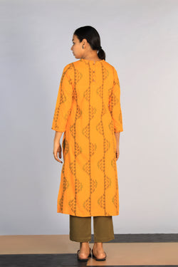 Collection of Cotton Pochampally Ikat kurti in a gallery layout