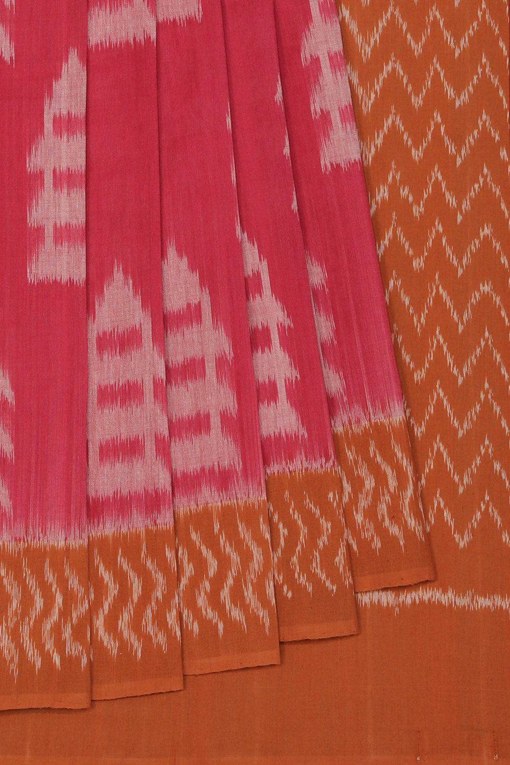 Collection of Pochampally Cotton Ikat saree in a gallery layout