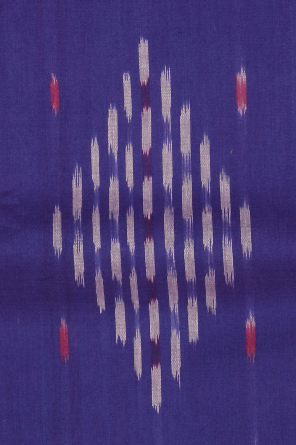 Image of Bright Indigo Handwoven Cotton Pochampally Ikat Saree