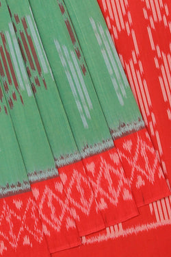 Collection of Pochampally Cotton Ikat saree in a gallery layout