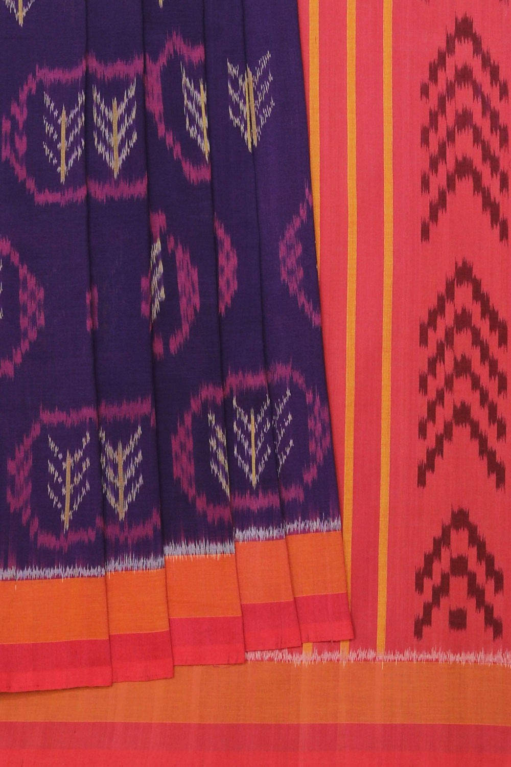 Collection of Pochampally Cotton Ikat saree in a gallery layout