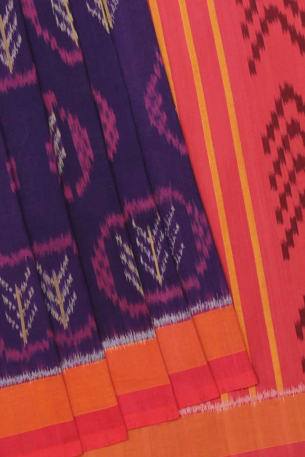 Collection of Pochampally Cotton Ikat saree in a gallery layout