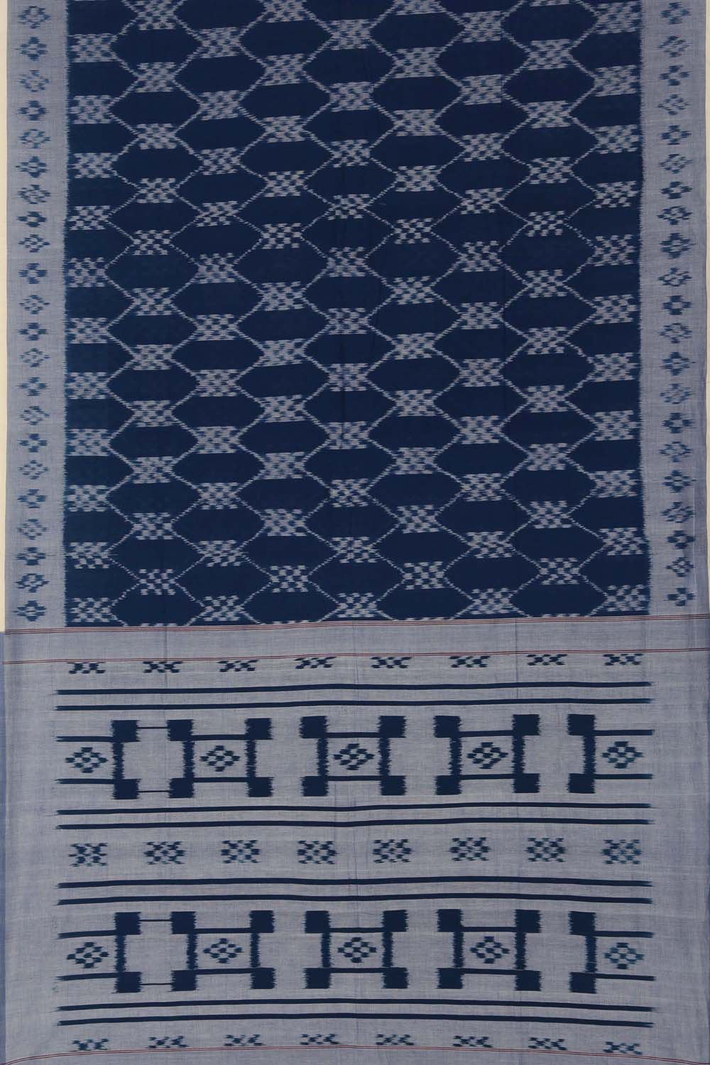 Image of Pochampally  Geometrics Cotton Ikat Saree