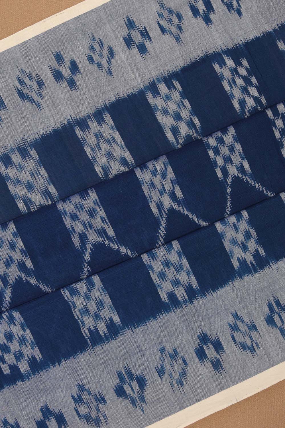 Image of Pochampally  Geometrics Cotton Ikat Saree