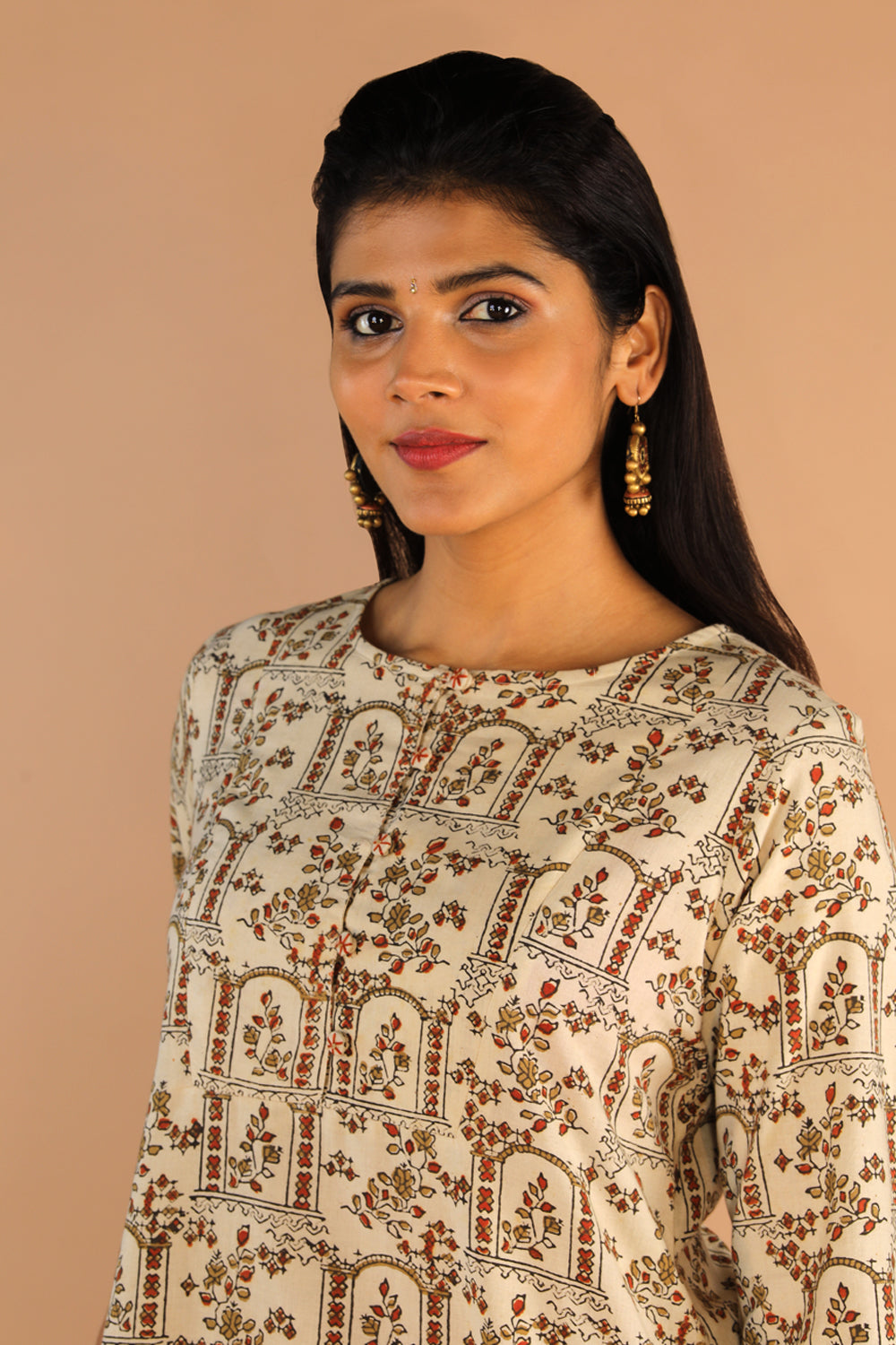 Ajrakh A -line kurti