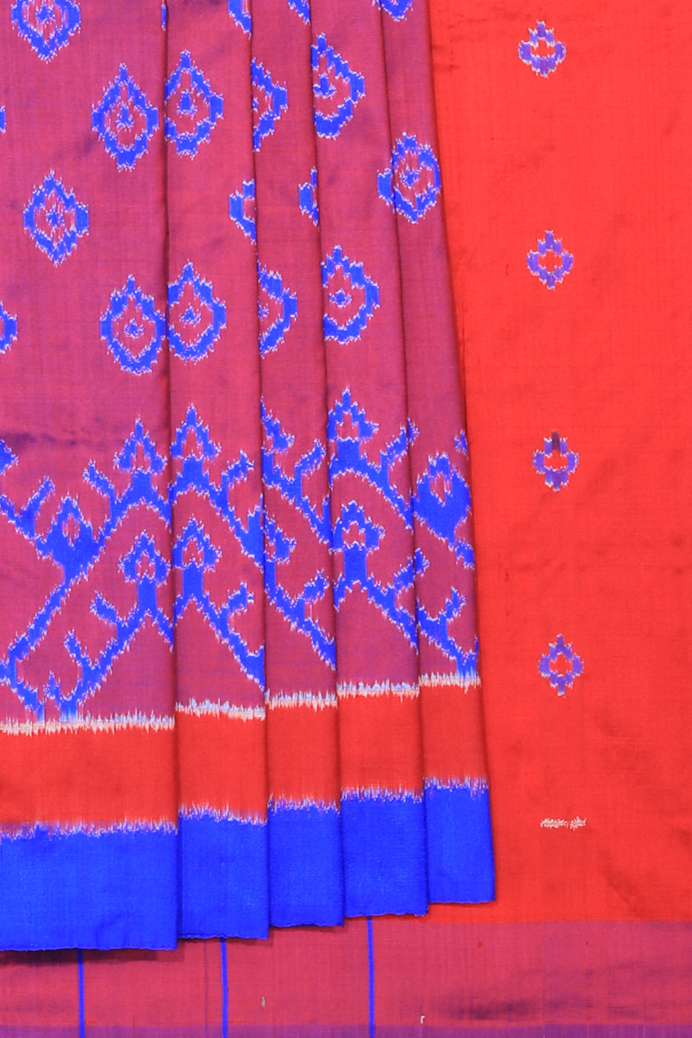 Collection of Pochampally Silk Ikat saree in a gallery layout