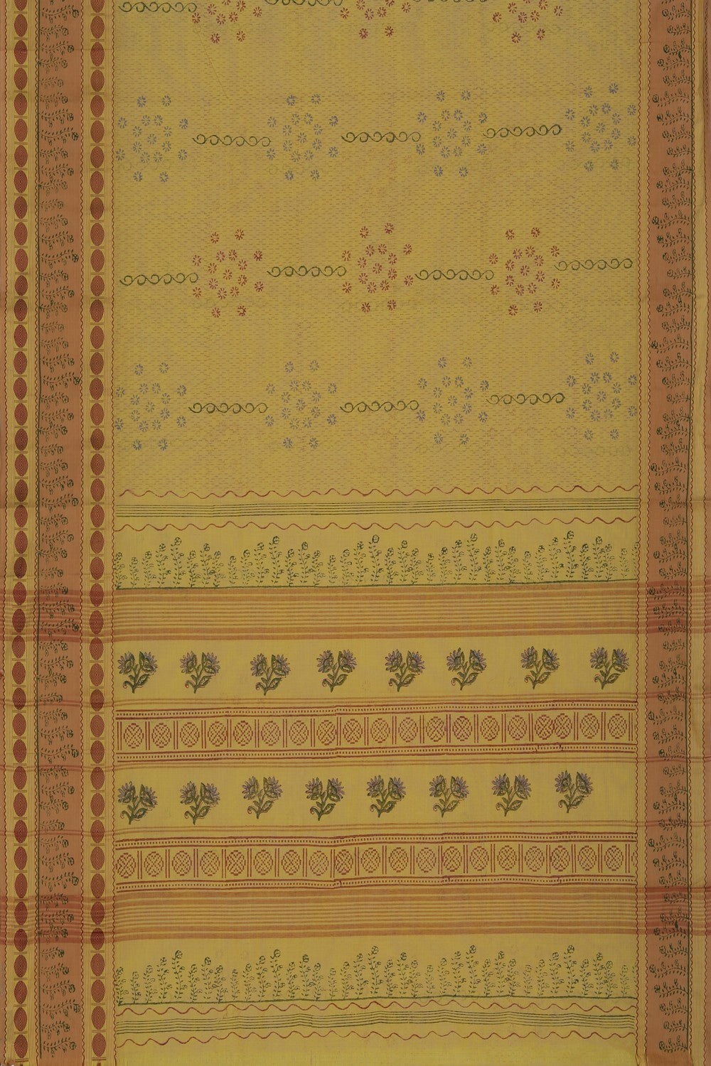 Collection of Hand block printed cotton saree in a gallery layout