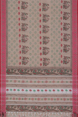 Image of Hand block printed cotton saree