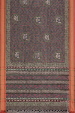 Image of Hand block printed cotton saree