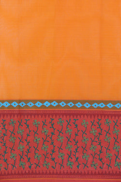 Image of Hand block printed cotton saree