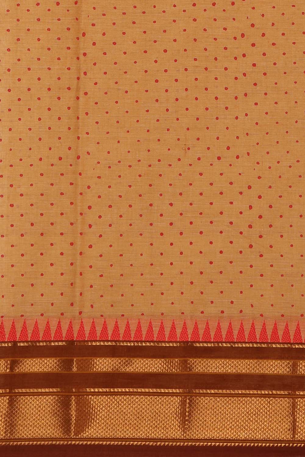 Amber hand block printed cotton saree