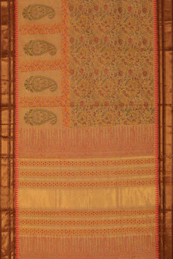 Image of Amber hand block printed cotton saree