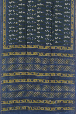 Collection of Bagru Chanderi saree in a gallery layout