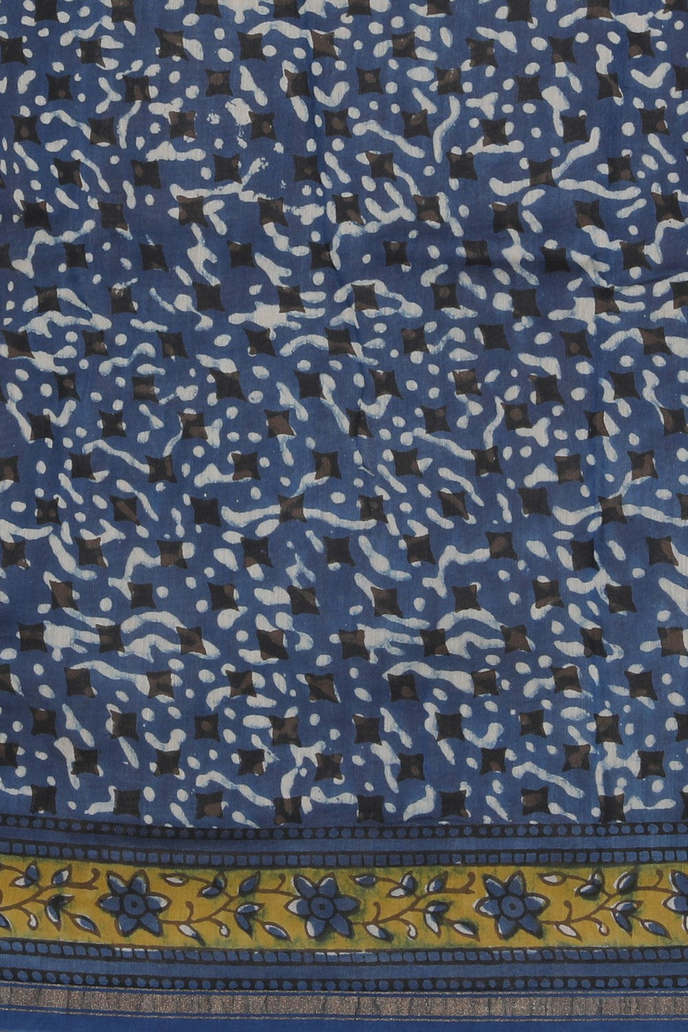 Image of Green Bagru Chanderi saree