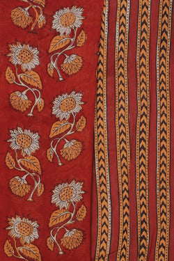 Collection of Bagru Chanderi saree in a gallery layout